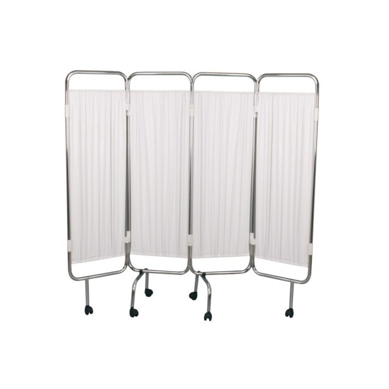 MORETTI PARAVENTO 4  ANTE 200X170H IN ACCIAIO CROMATO CON RUOTE