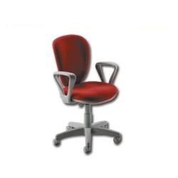 GIMA SEDIA REGGIO GREY - TESSUTO - ROSSO
