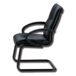 GIMA POLTRONA VISITATORE EXECUTIVE SALISBURGO - PELLE - NERA