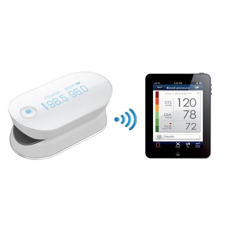 iHEALTH SATURIMETRO WIRELESS - CON POLIZZA SANITARIA RBM SALUTE