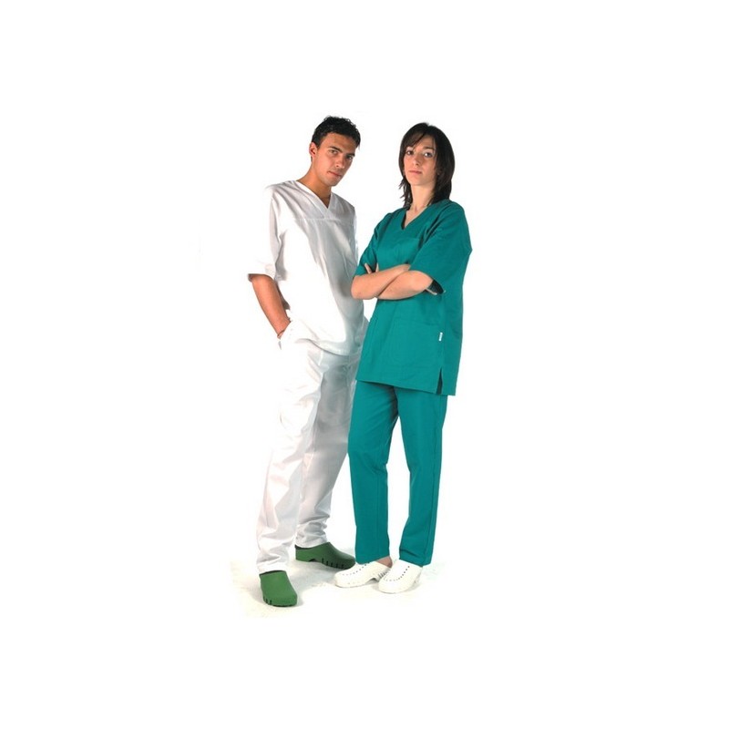 GIMA PANTALONI UNISEX IN COTONE COLORE BIANCO