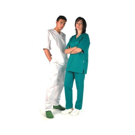 GIMA PANTALONI UNISEX IN COTONE COLORE BIANCO