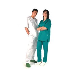 GIMA PANTALONI UNISEX IN COTONE COLORE BIANCO