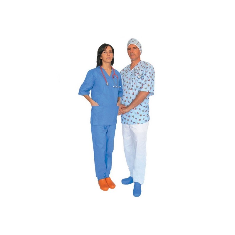 GIMA PANTALONI UNISEX IN COTONE COLORE AZZURRO