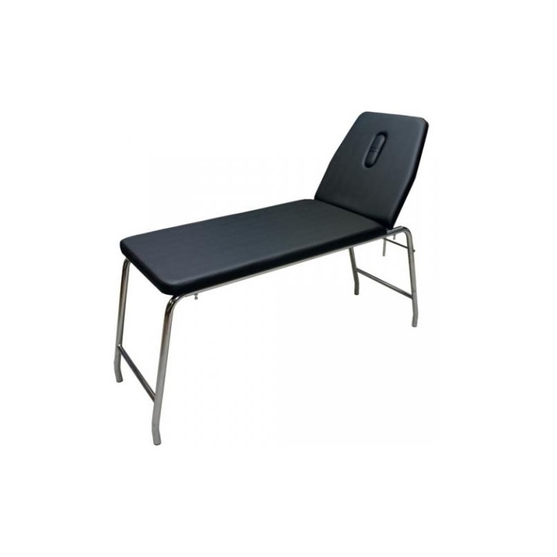 FISIOTECH LETTINO DA VISITA IN ACCIAIO CROMATO - 120 KG - NERO (DIONISIO) - SPEDIZIONE GRATUITA