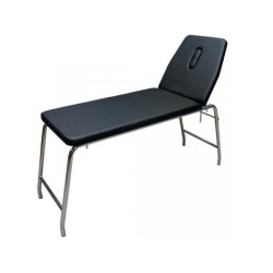 FISIOTECH LETTINO DA VISITA IN ACCIAIO CROMATO - 120 KG - NERO (DIONISIO) - SPEDIZIONE GRATUITA