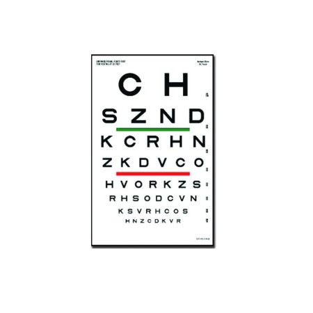 GIMA TAVOLA OPTOMETRICA SLOAN 23 x 35.5 - 6.1M