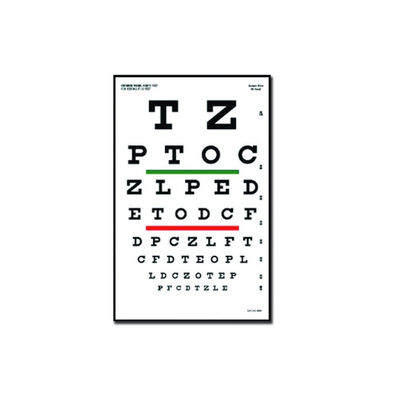 GIMA TAVOLA OPTOMETRICA SNELLEN 23 x 35.5 - 6.1M