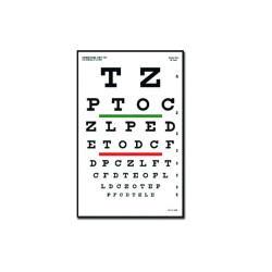 GIMA TAVOLA OPTOMETRICA SNELLEN 23 x 35.5 - 6.1M