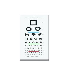 GIMA TAVOLA OPTOMETRICA ILLETTERATI 28 x 56 - 6.1M