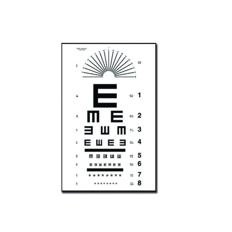 GIMA TAVOLA OPTOMETRICA TUMBLING E 28 x 56 - 6.1M