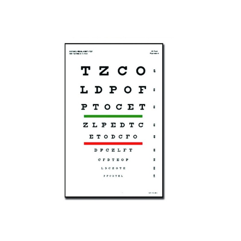 GIMA TAVOLA OPTOMETRICA SNELLEN 23 x 35.5 - 3M