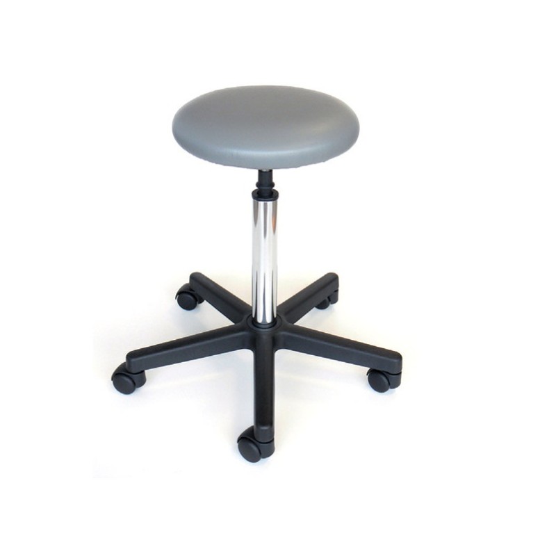 GIMA SGABELLO IMBOTTITO - GRIGIO - CON RUOTE