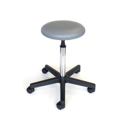 GIMA SGABELLO IMBOTTITO - GRIGIO - CON RUOTE