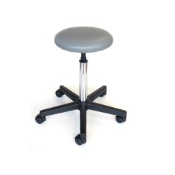 GIMA SGABELLO IMBOTTITO - GRIGIO - CON RUOTE