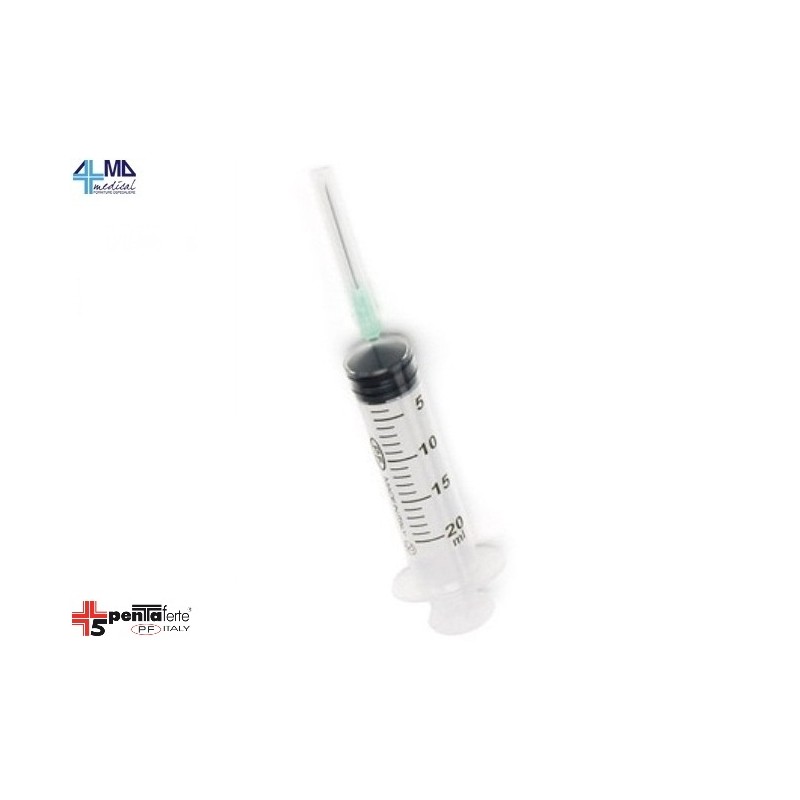RAYS SIRINGA IPODERMICA 3 PARTI DA 20 ML CON AGO 21G - (CONF. 80 PZ)