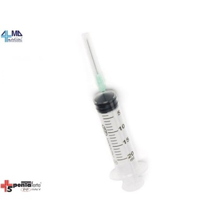 RAYS SIRINGA IPODERMICA 3 PARTI DA 20 ML CON AGO 21G - (CONF. 80 PZ)