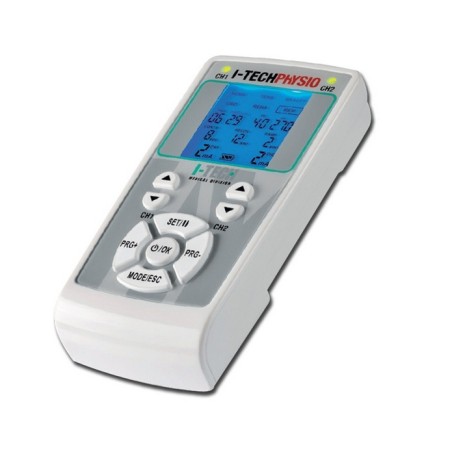 I-TECH PHYSIO ELETTROSTIMOLATORE PROFESSIONALE - TENS NEMS - 2 CANALI