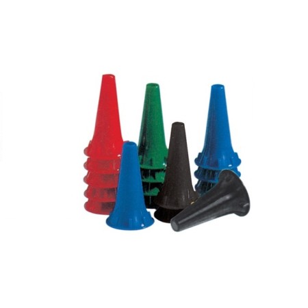 GIMA MINI SPECULUM AURICOLARE MONOUSO BLU O VERDI PER OTOSCOPI MISURE (2.5 o 4 MM) - (CONF. 100 PZ.)