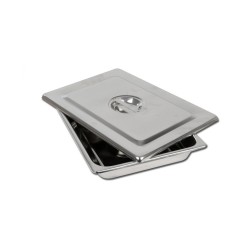 GIMA VASSOIO ACCIAIO INOX CON COPERCHIO - MISURE DIVERSE