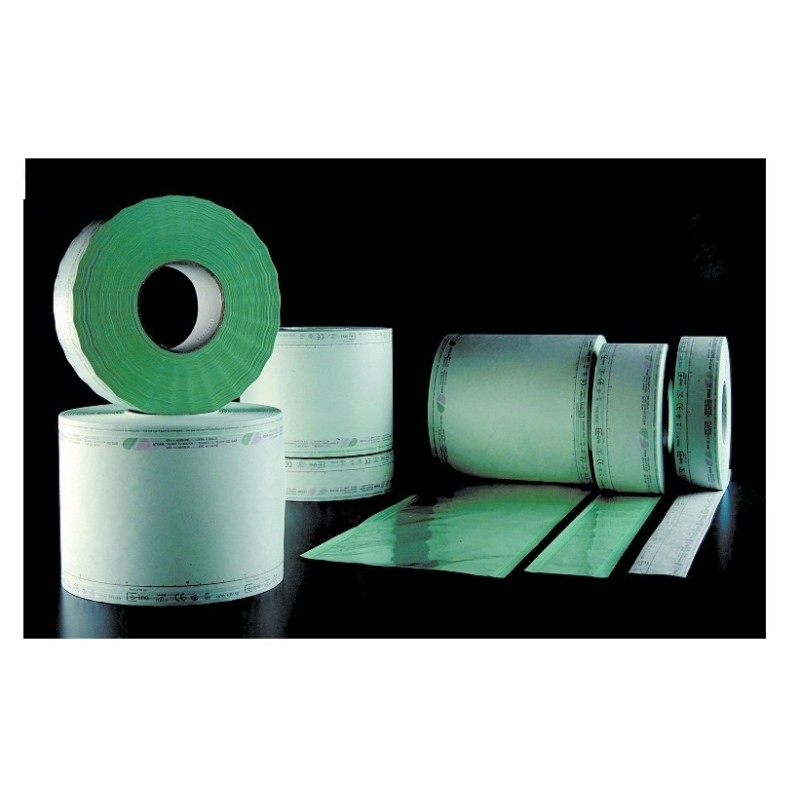 GIMA ROTOLI A SOFFIETTO PER STERILIZZAZIONE - 100X100X25 / 100X150X25  - (CONF. 4 PZ.)