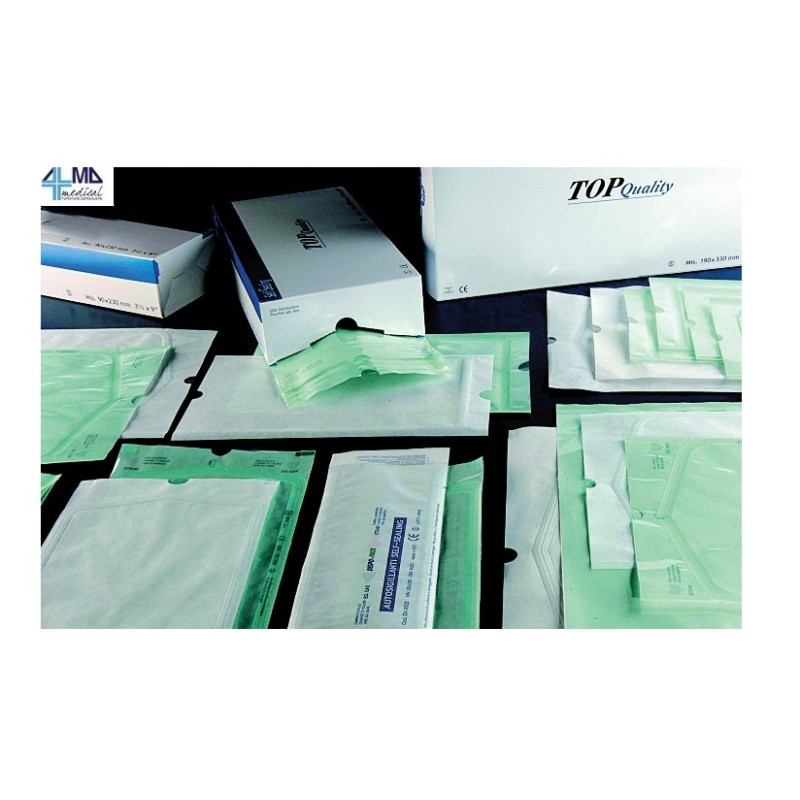 GIMA BUSTE PIATTE PER STERILIZAZZIONE - MISURE DIVERSE - (CONF. 500 PZ.)