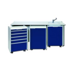 GIMA PIANO LAVORO BIANCO 180 CM - LAVELLO A DESTRA