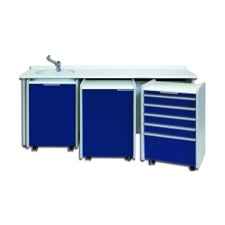 GIMA PIANO LAVORO BIANCO 180 CM - LAVELLO A SINISTRA