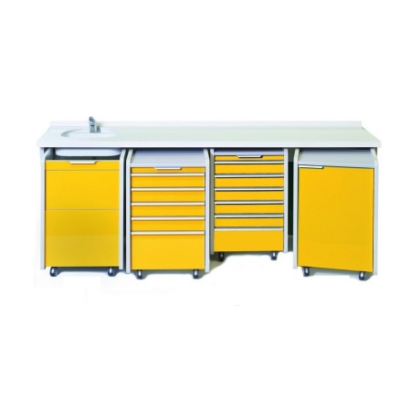 GIMA PIANO LAVORO BIANCO 234 CM - LAVELLO A SINISTRA