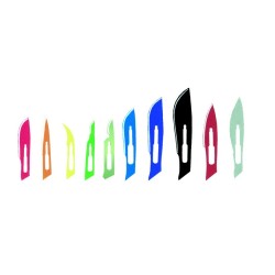 GIMA LAME PER BISTURI IN CARBONIO STERILI - Nº 10/11/12/15/15C/20/21/22/23/24 - (CONF 100 PZ.)