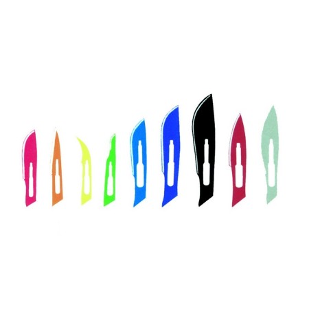 GIMA LAME PER BISTURI IN ACCIAO INOX STERILI - Nº 10/11/12/15/20/21/22/23/24 - (CONF 100 PZ.)