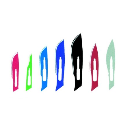 GIMA LAME DI SICUREZZA PER BISTURI IN ACCIAO INOX STERILI Nº 10/15/20/21/22/23/24 - (CONF 100 PZ.)