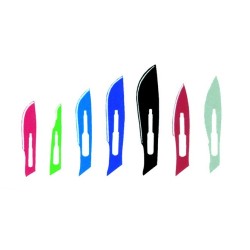 GIMA LAME DI SICUREZZA PER BISTURI IN ACCIAO INOX STERILI Nº 10/15/20/21/22/23/24 - (CONF 100 PZ.)