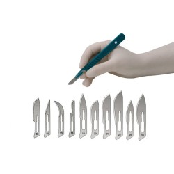 MORETTI BISTURI MONOUSO IN ACCIAIO DI CARBONIO Nº 10/11/12/15/15C/20/21/22/23/24 - (CONF 10 PZ.)