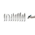 MORETTI LAMA STERILE MONOUSO PER BISTURI IN ACCIAIO DI CARBONIO - MISURE DIVERSE (CONF. 100 PZ.)