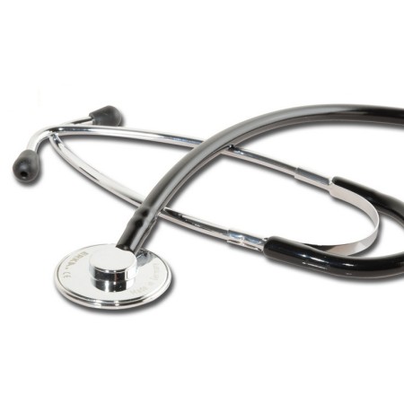 ERKA STETOSCOPIO ERKAPHON PIATTO IN ALLUMINIO - CROMATO NERO