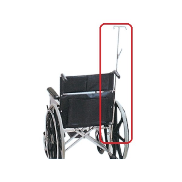 GIMA ASTA PORTA FLEBO PER CARROZZINE MODELLI STANDARD, ROYAL  E EXTRA LARGE