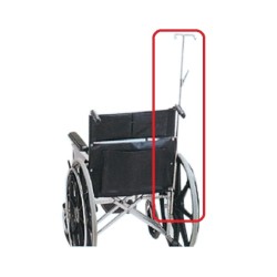 GIMA ASTA PORTA FLEBO PER CARROZZINE MODELLI STANDARD, ROYAL  E EXTRA LARGE