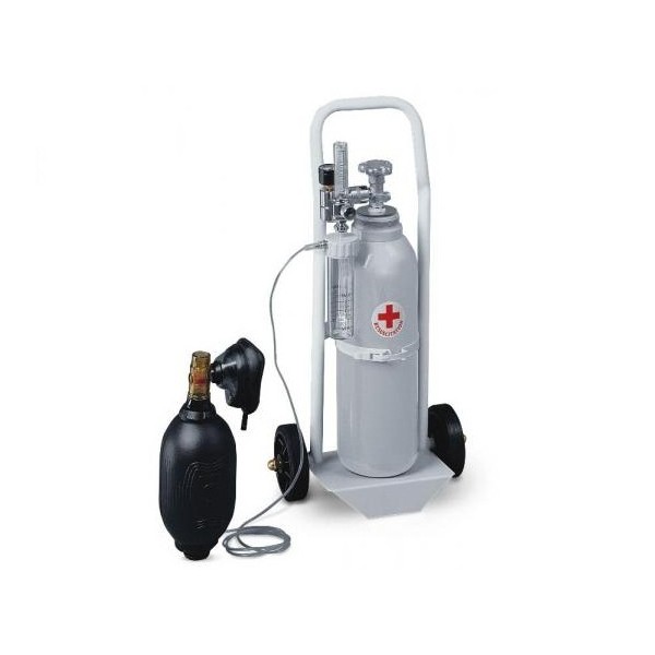 TECNO-GAZ SET DI RIANIMAZIONE CARRELLATO PER PRONTO SOCCORSO AIR-OX