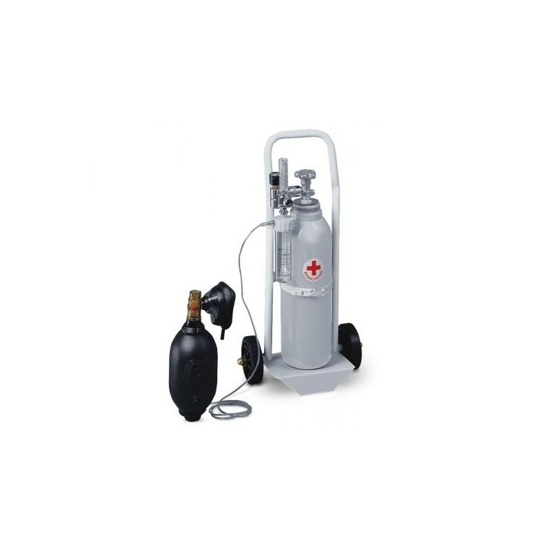 TECNO-GAZ SET DI RIANIMAZIONE CARRELLATO PER PRONTO SOCCORSO AIR-OX