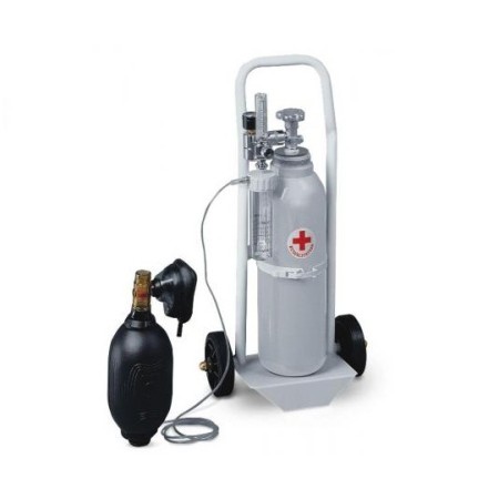 TECNO-GAZ SET DI RIANIMAZIONE CARRELLATO PER PRONTO SOCCORSO AIR-OX