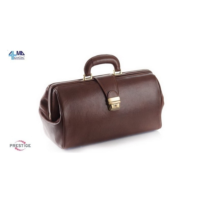 MORETTI BORSA PER MEDICO IN PELLE DI VITELLO PIENO FIORE - MODELLO COMPACT