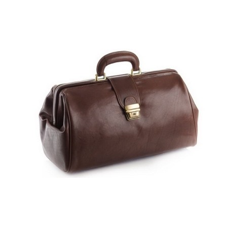 MORETTI BORSA PER MEDICO IN PELLE DI VITELLO PIENO FIORE - MODELLO DUPLEX