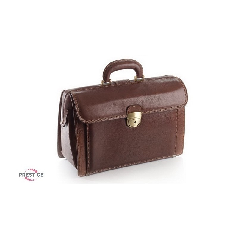 MORETTI BORSA PER MEDICO IN PELLE DI VITELLO PIENO FIORE - MODELLO EXECUTIVE