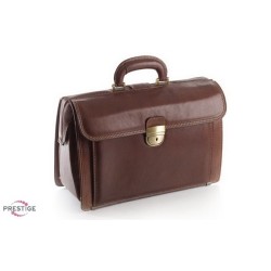 MORETTI BORSA PER MEDICO IN PELLE DI VITELLO PIENO FIORE - MODELLO EXECUTIVE