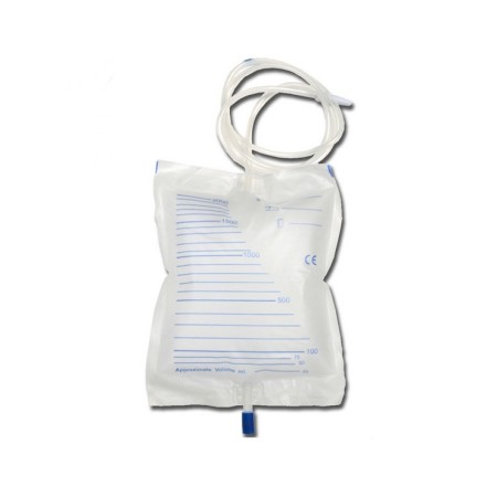 GIMA SACCA URINE 2000 CC - TUBO 90 CM CON VALVOLA ANTIRIFLUSSO (CONF. 180 PZ.)