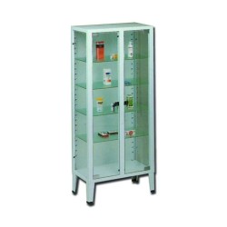 GIMA VETRINA A 2 ANTE IN VETRO TEMPERATO - 4 RIPIANI