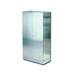 GIMA ARMADIO IN ACCIAIO INOX A 2 ANTE - 4 RIPIANI