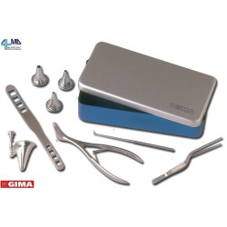 GIMA KIT TROUSSE ORL - IN SCATOLA DI ALLUMINIO - 6 STRUMENTI
