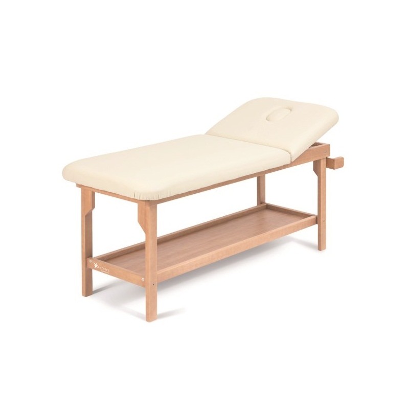 MORETTI LETTINO IN LEGNO PER TRATTAMENTI, MASSAGGI E VISITA CON PIANO, PORTAROTOLO E FORO FACCIALE - 200 KG - ANTARES